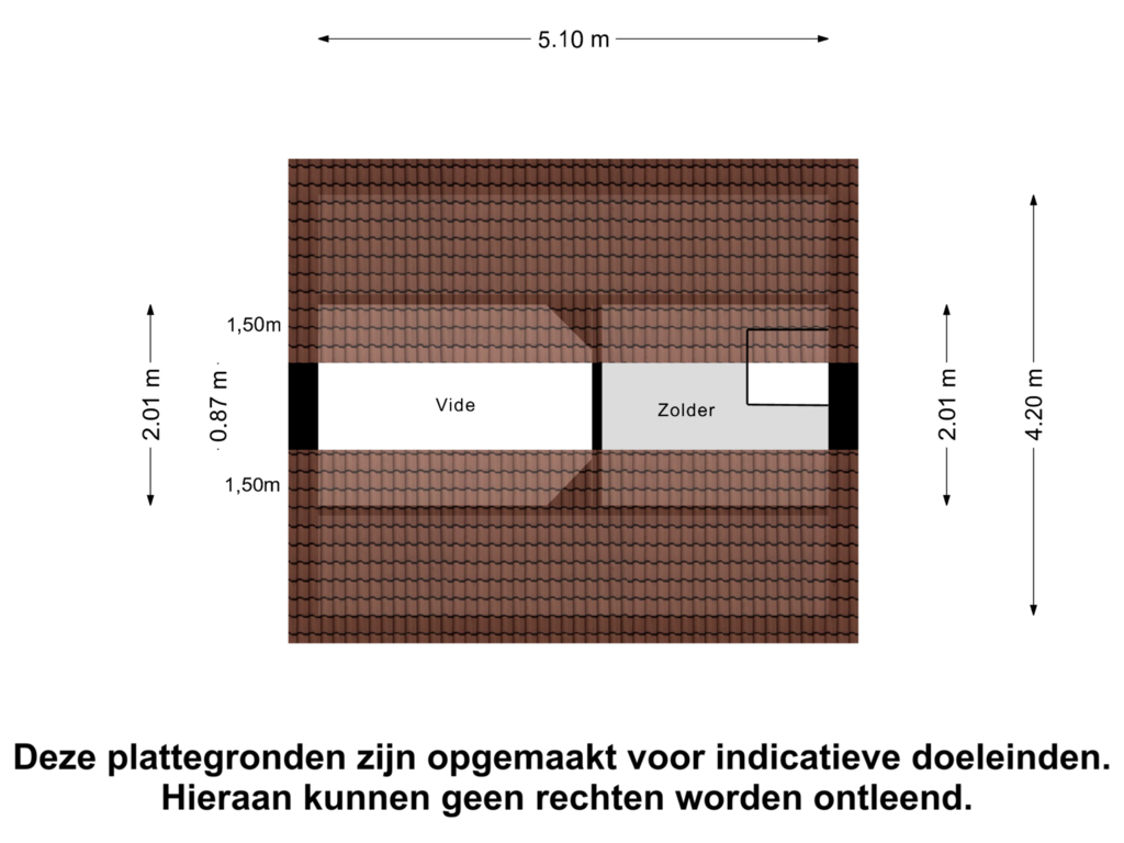 Bekijk plattegrond van Zolder van Moeraswederik 11