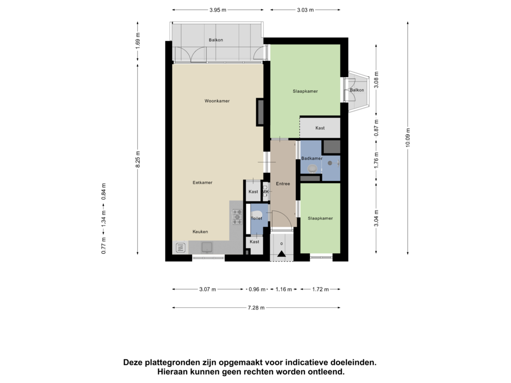 Bekijk plattegrond van Appartement van Heemskerklaan 35