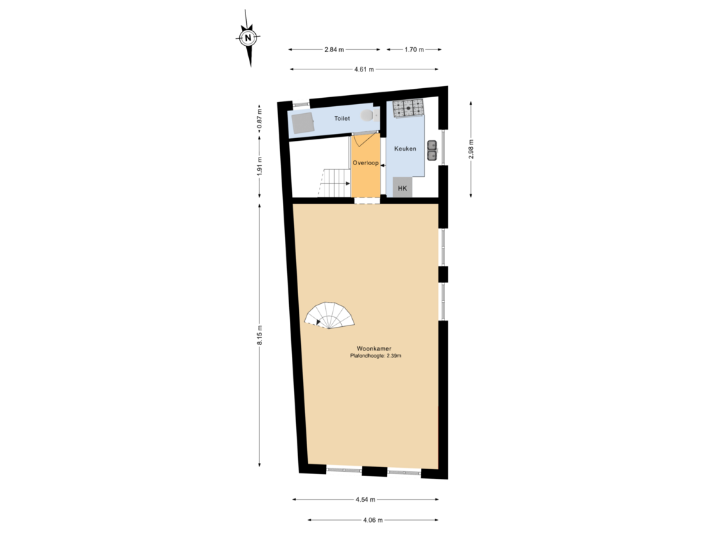 Bekijk plattegrond van 1e verdieping van Schoolstraat 41