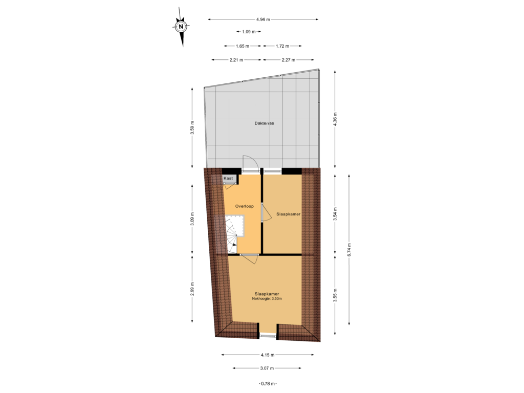 Bekijk plattegrond van 2e verdieping van Schoolstraat 41