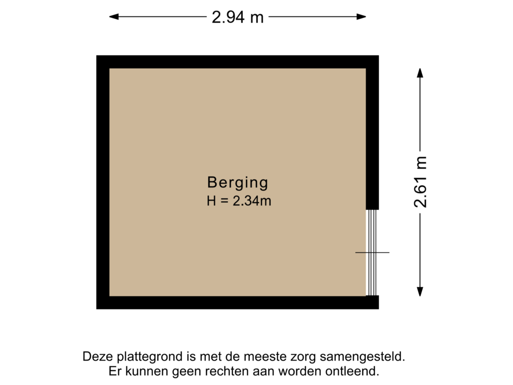 View floorplan of Berging of Museumplein 28-08