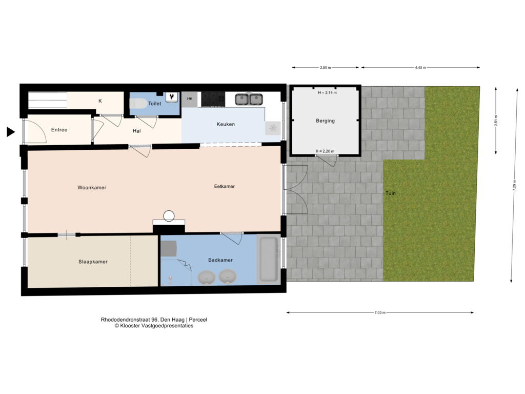 View floorplan of Perceel of Rhododendronstraat 96