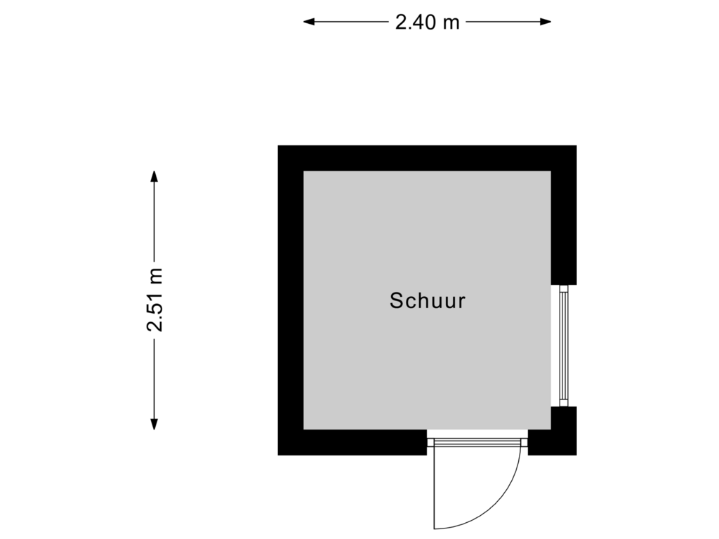 View floorplan of Schuur of Kanaalweg 69