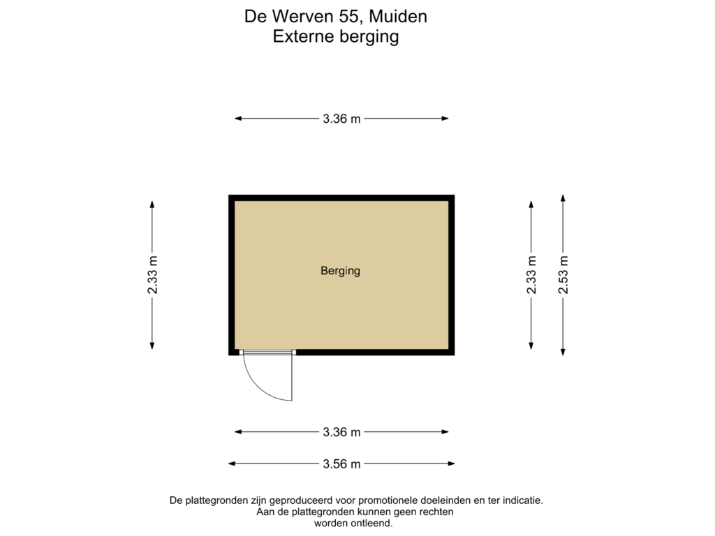 View floorplan of Externe berging of de Werven 55