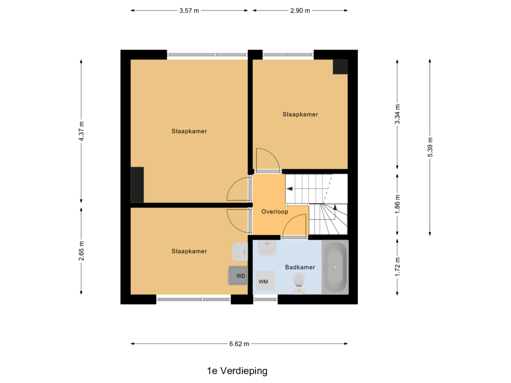 View floorplan of 1e Verdieping of Withagen 33