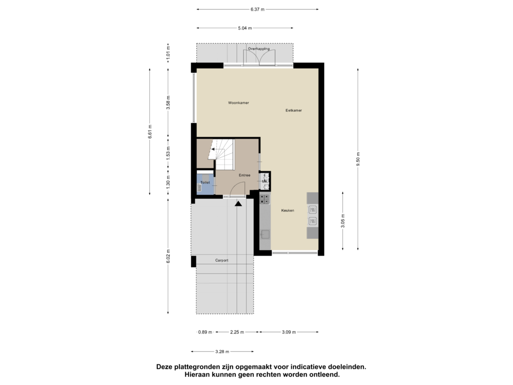 Bekijk plattegrond van Begane Grond van Mortel 63