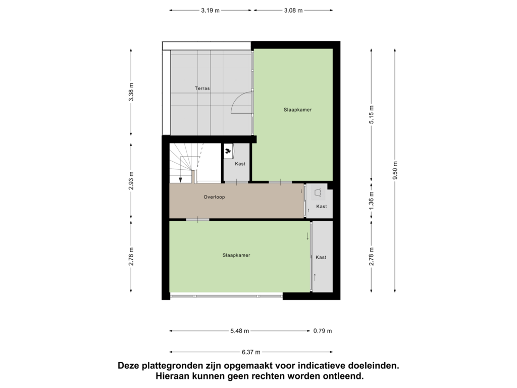 Bekijk plattegrond van Tweede Verdieping van Mortel 63