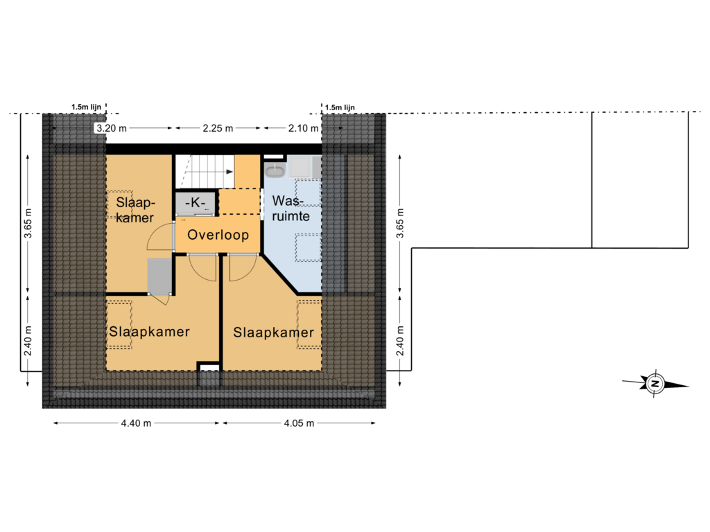 View floorplan of 2e Verdieping of Gasthuislaan 12