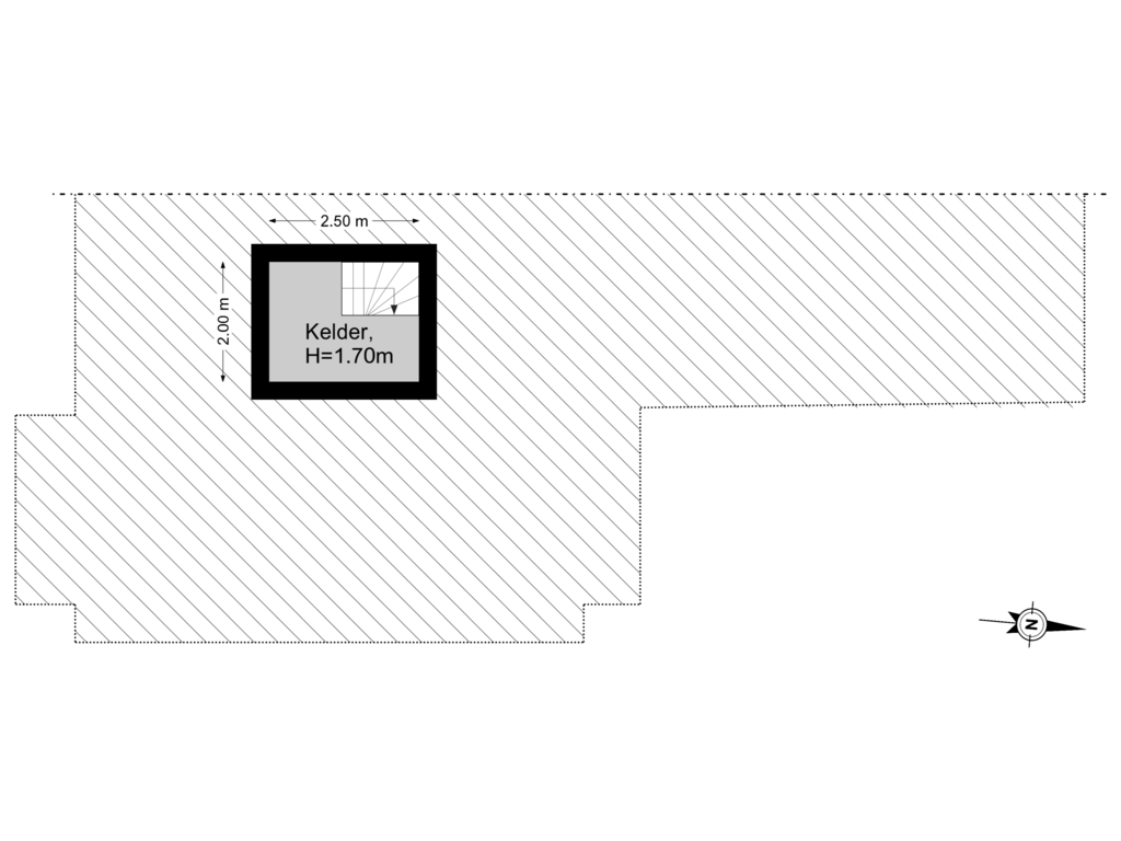 View floorplan of Kelder of Gasthuislaan 12