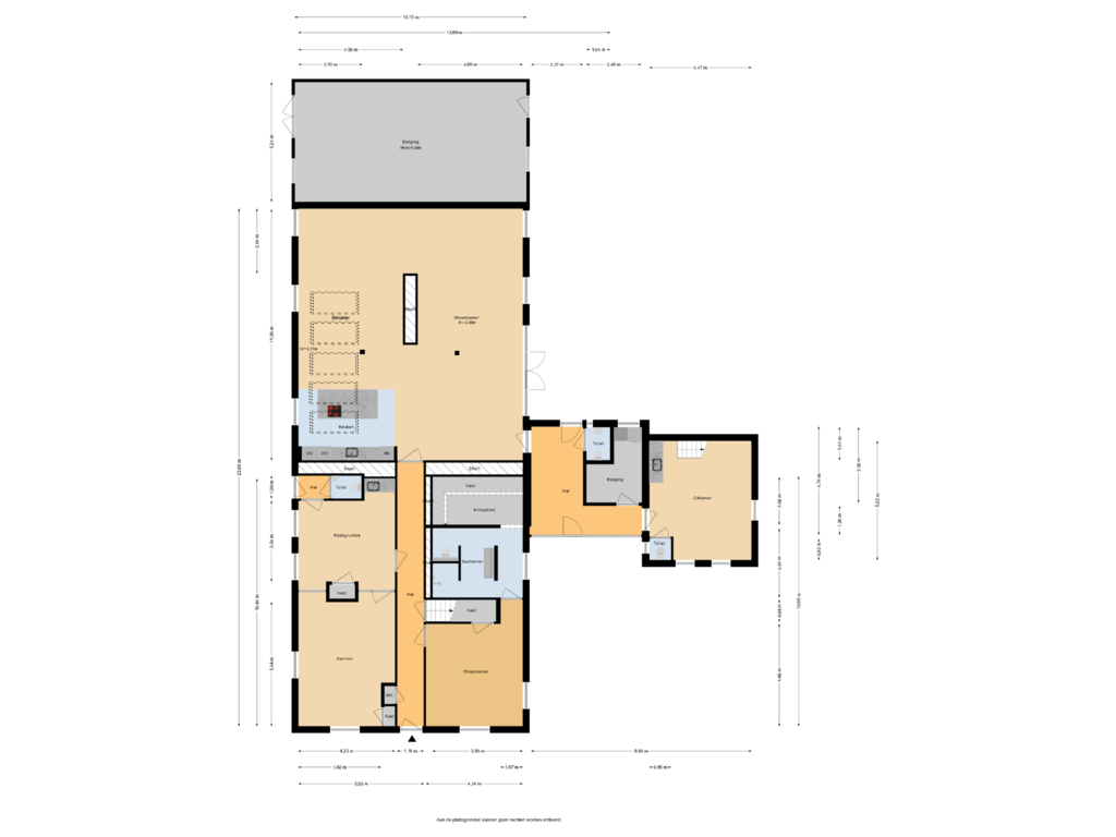 Bekijk plattegrond van Begane grond van Eendrachtsdijk 4