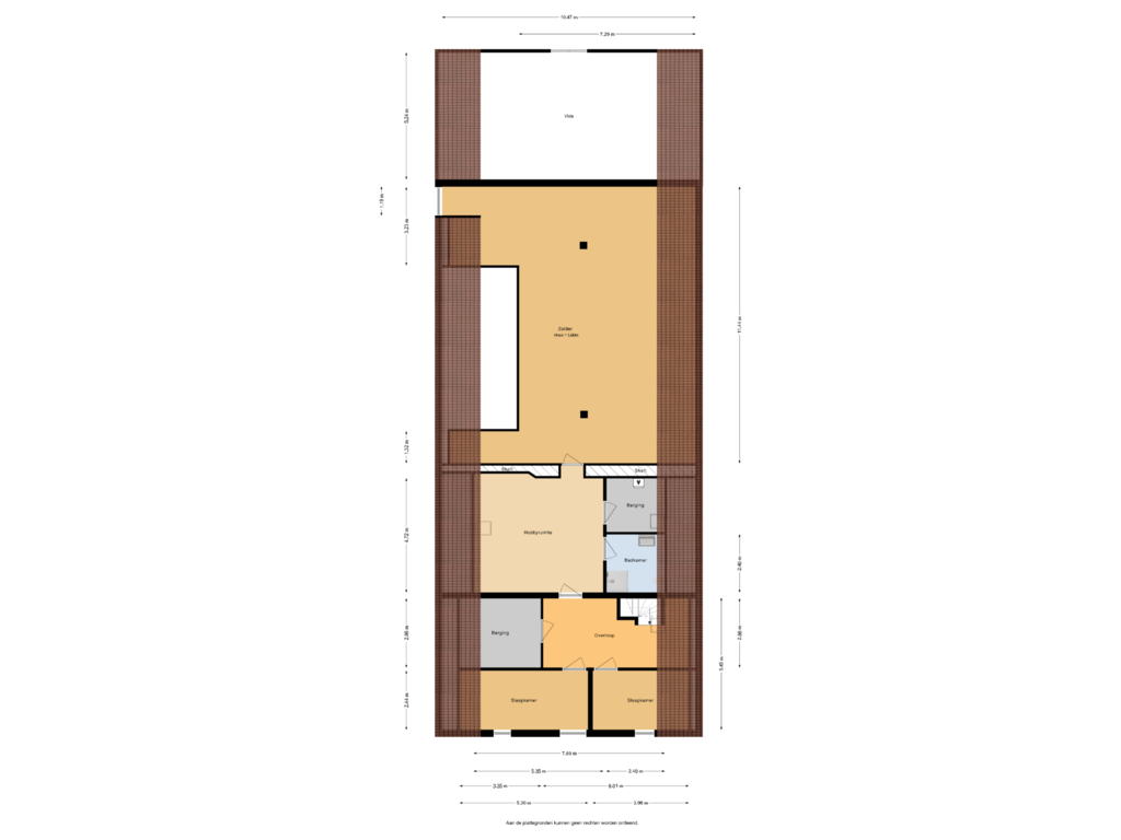 Bekijk plattegrond van Zolder van Eendrachtsdijk 4