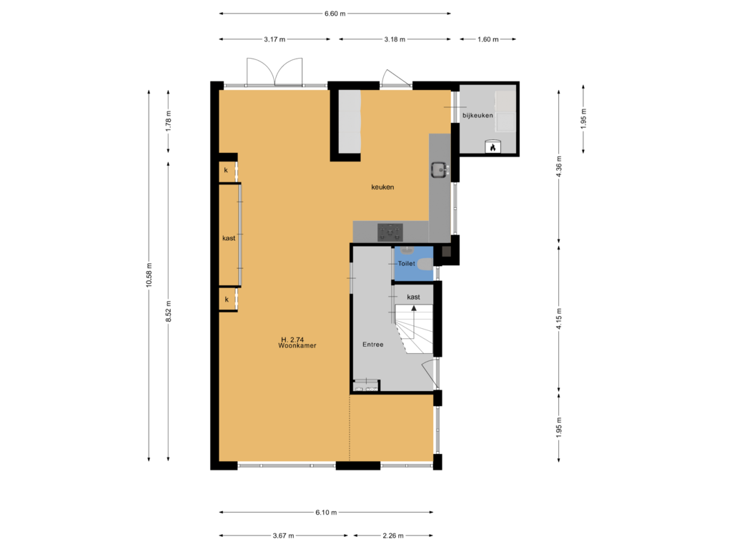 Bekijk plattegrond van BG van Frans van Mierislaan 16