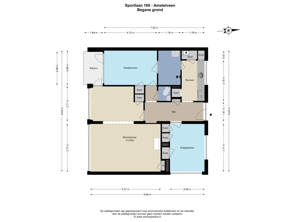 Bekijk plattegrond van Begane_grond van Sportlaan 100