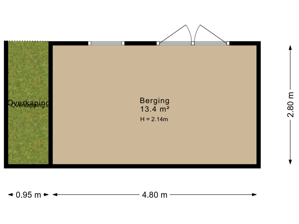 Bekijk plattegrond van Berging van Miedloane 1