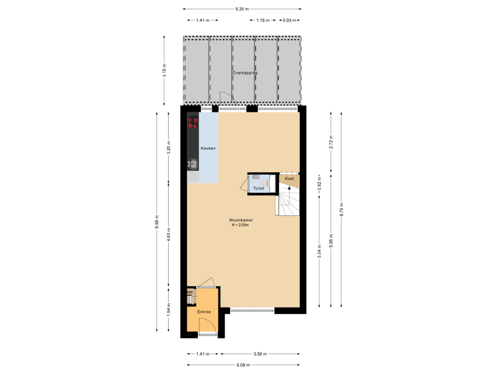 Bekijk plattegrond van Begane grond van Doorsteek 10