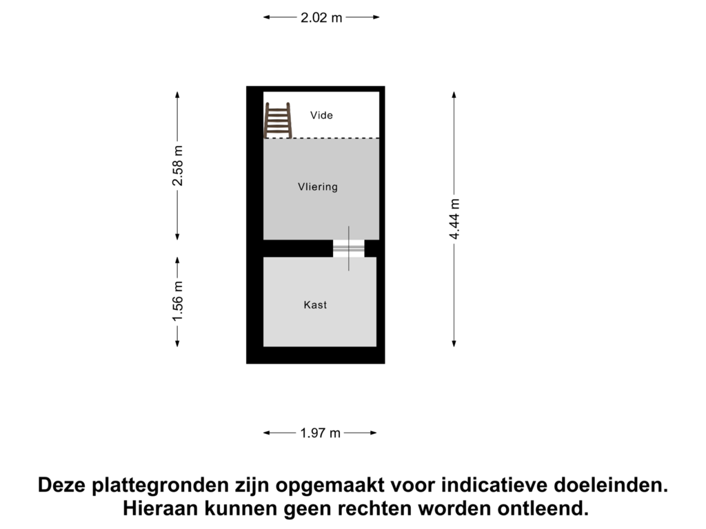 Bekijk plattegrond van Vliering van Oude Herengracht 18-A