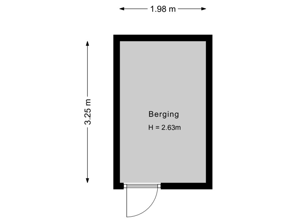 Bekijk plattegrond van Berging van Ganzenstraat 3