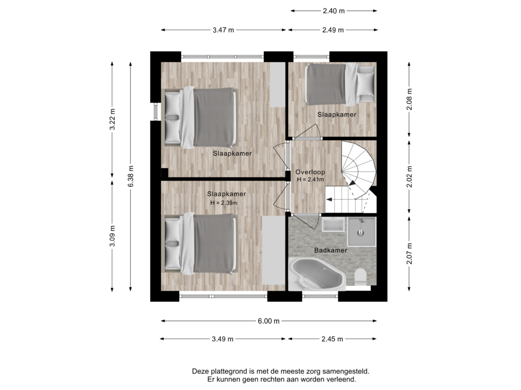 Bekijk plattegrond van Eerste verdieping van Pastoor Nevestraat 6