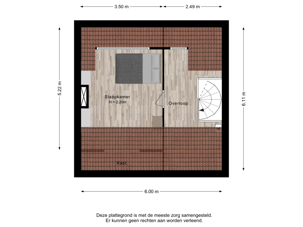 Bekijk plattegrond van Tweede verdieping van Pastoor Nevestraat 6