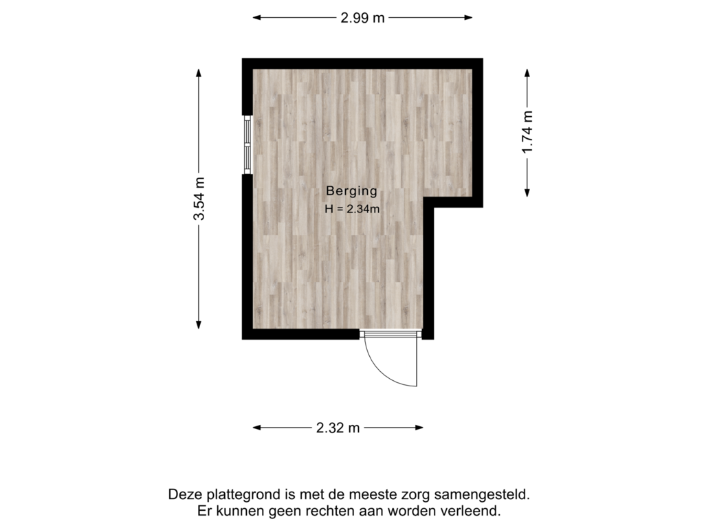 Bekijk plattegrond van Berging van Pastoor Nevestraat 6