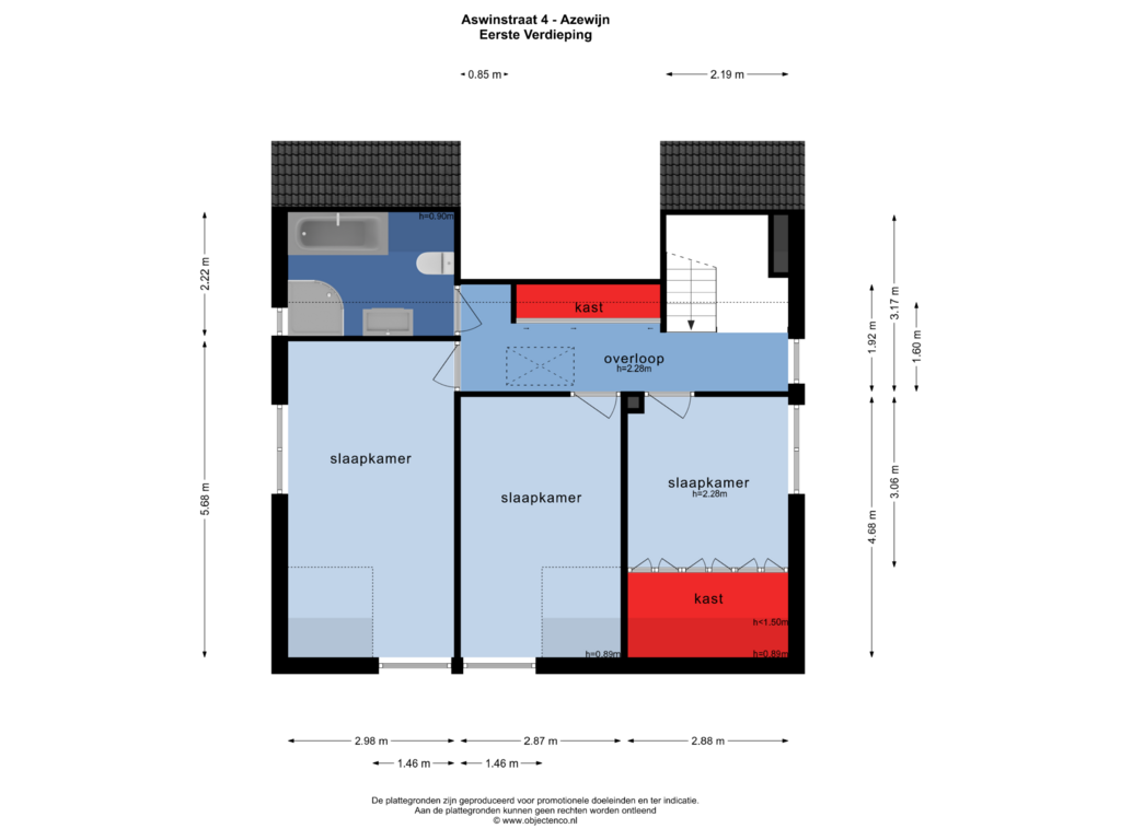 Bekijk plattegrond van EERSTE VERDIEPING van Aswinstraat 4