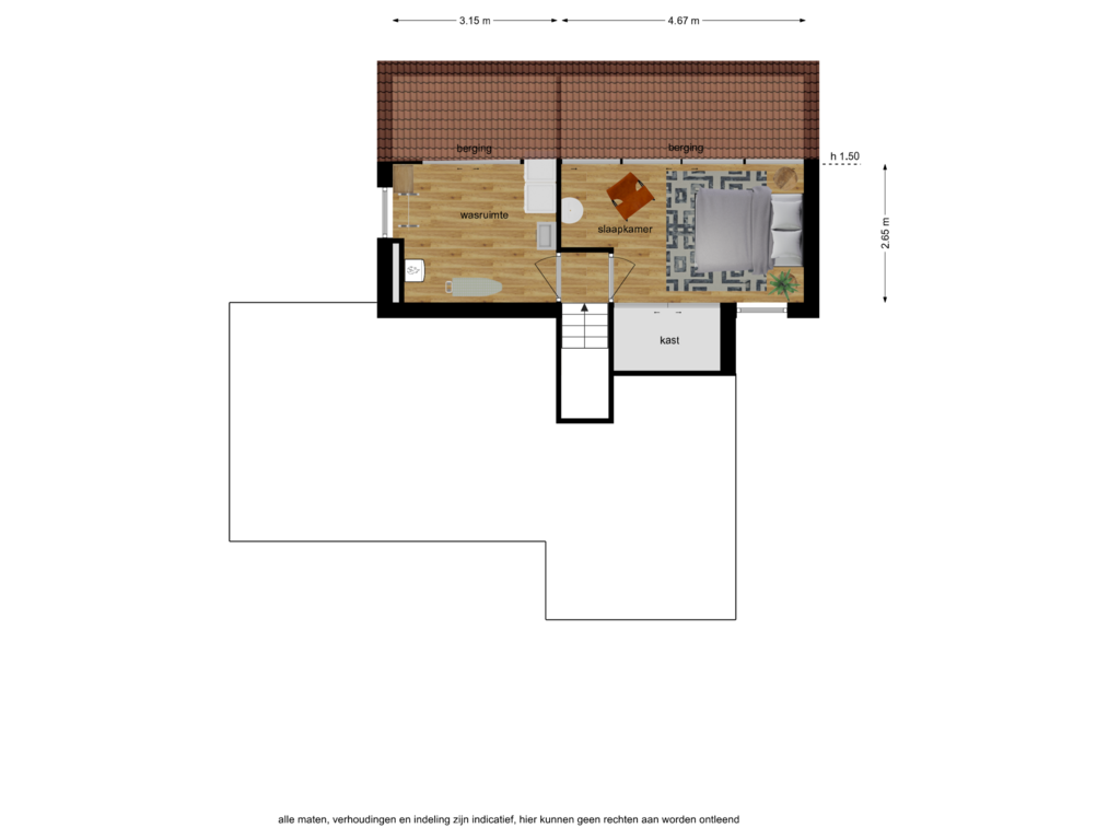 Bekijk plattegrond van Tweede  verdieping van Velsgoed 10