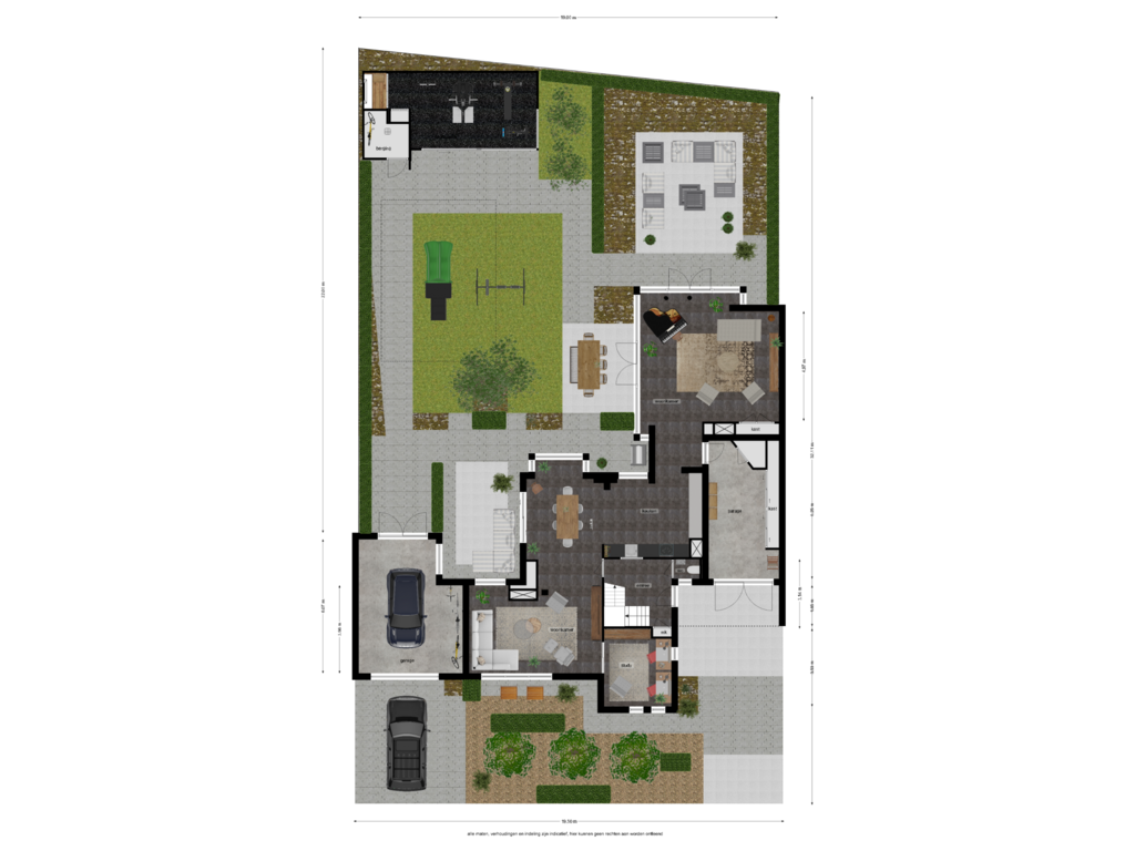 Bekijk plattegrond van Begane grond met tuin van Velsgoed 10