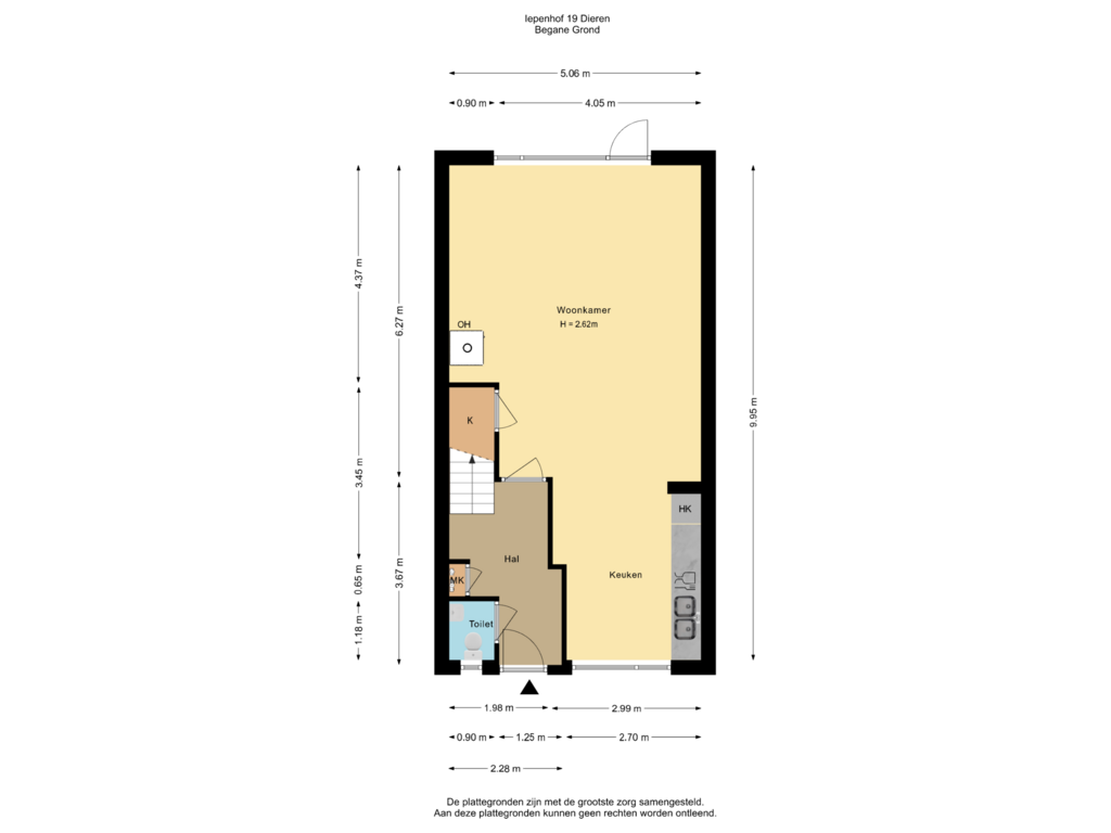 Bekijk plattegrond van Begane Grond van Iepenhof 19