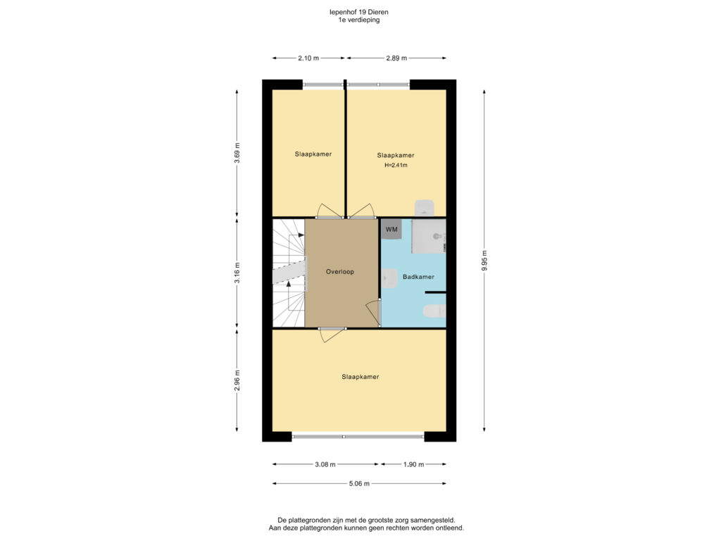 Bekijk plattegrond van 1e verdieping van Iepenhof 19