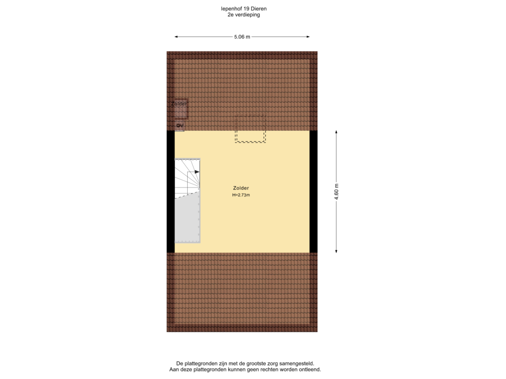 Bekijk plattegrond van 2e verdieping van Iepenhof 19