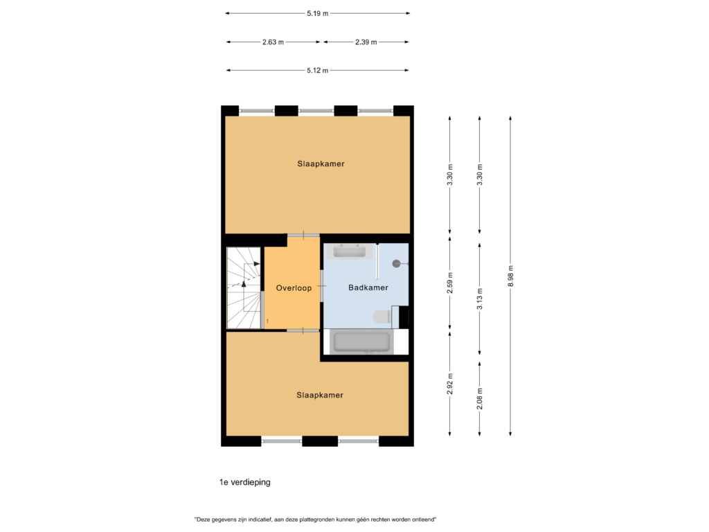 Bekijk plattegrond van 1e verdieping van Laan van Broekpolder 122