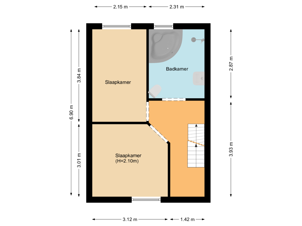 Bekijk plattegrond van Floor 1 van Burgemeester Schoutsenstraat 17