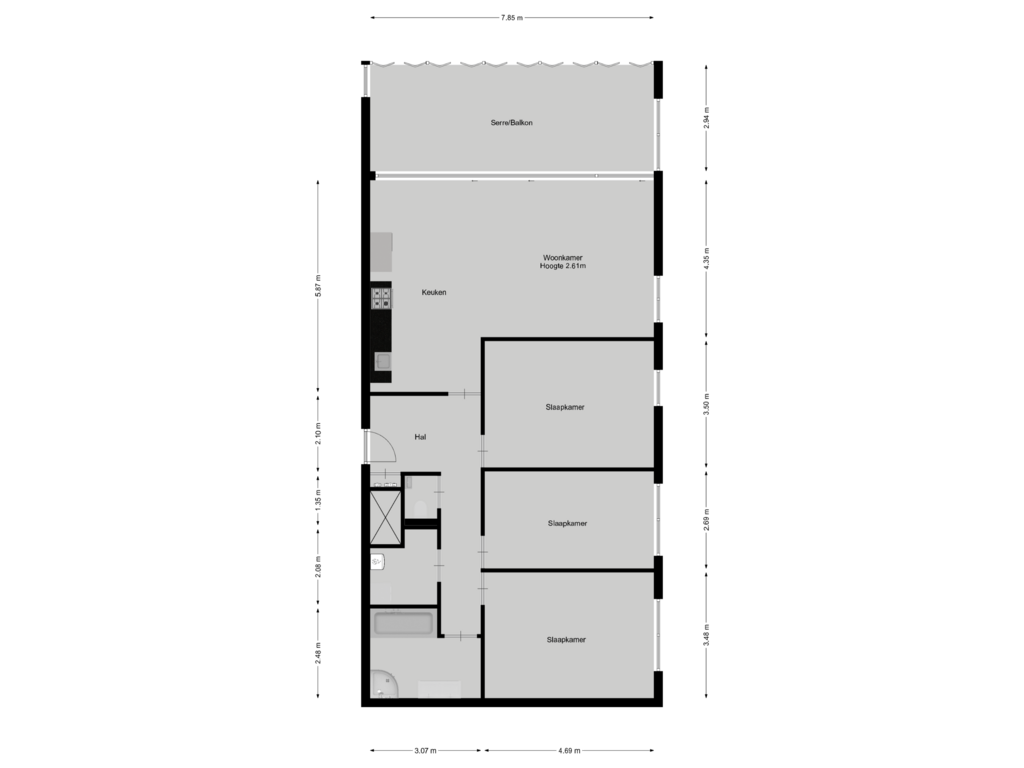 Bekijk plattegrond van 7e verdieping van De Regentesse 81