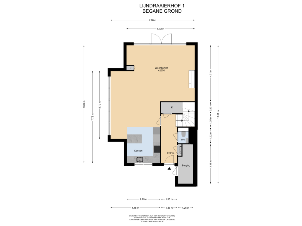 Bekijk plattegrond van Begane grond van Lijndraaierhof 1