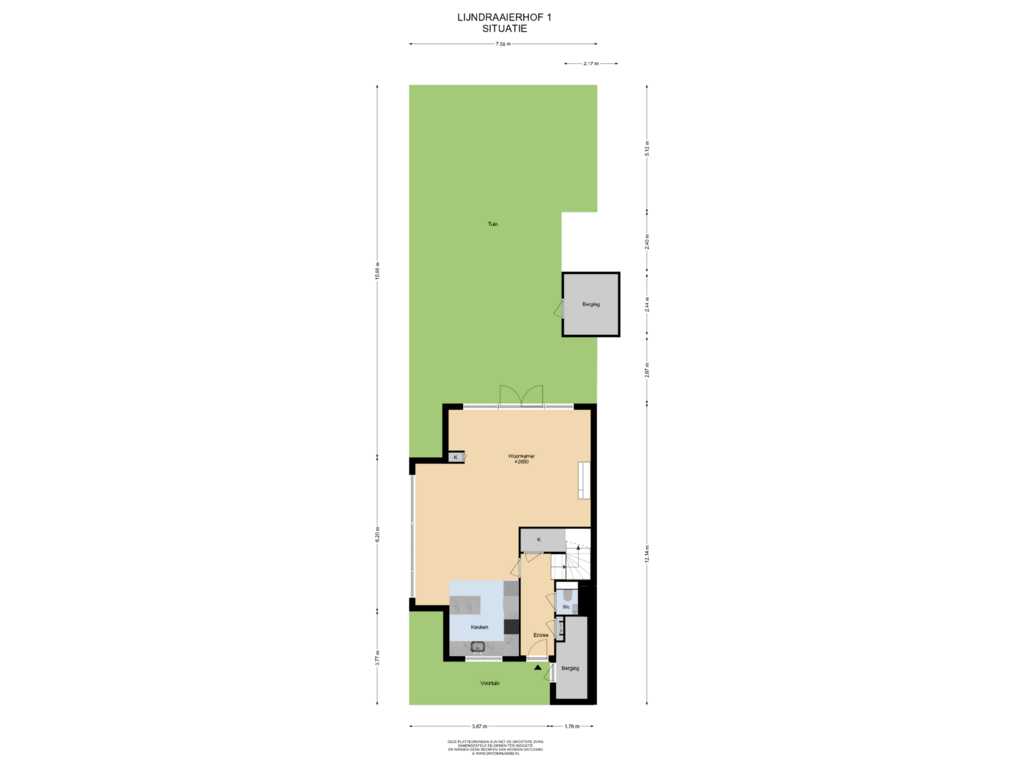 Bekijk plattegrond van Situatie van Lijndraaierhof 1