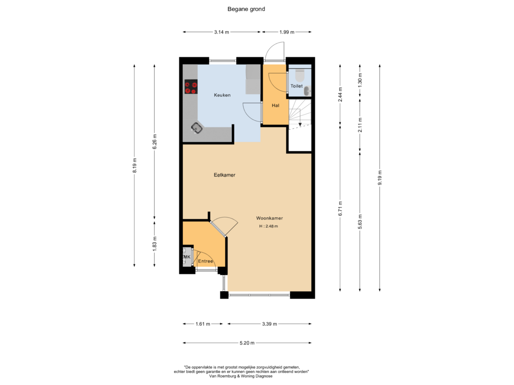 Bekijk plattegrond van Begane grond van Ambrosius van Ommerenlaan 69