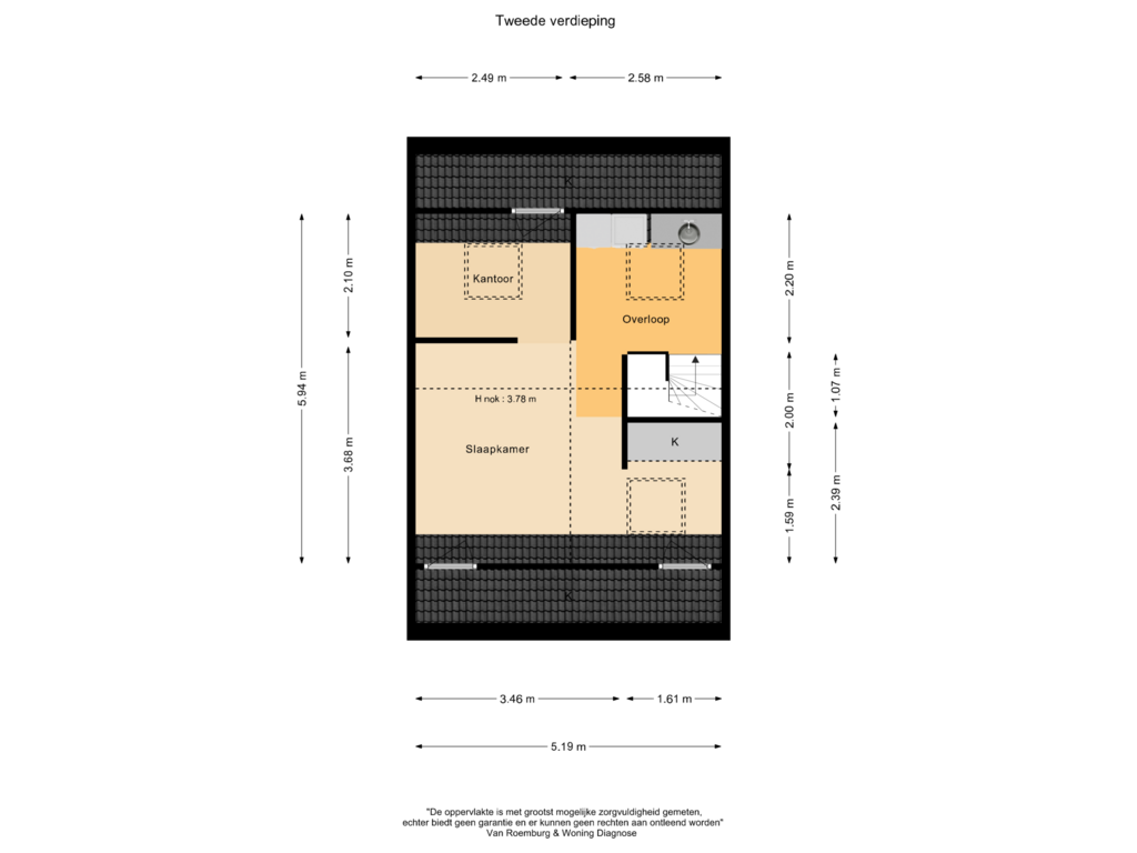 Bekijk plattegrond van Tweede verdieping van Ambrosius van Ommerenlaan 69