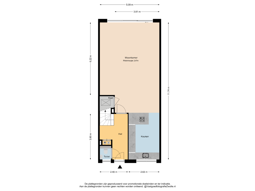 Bekijk plattegrond van Begane Grond van Frankhuizerallee 158