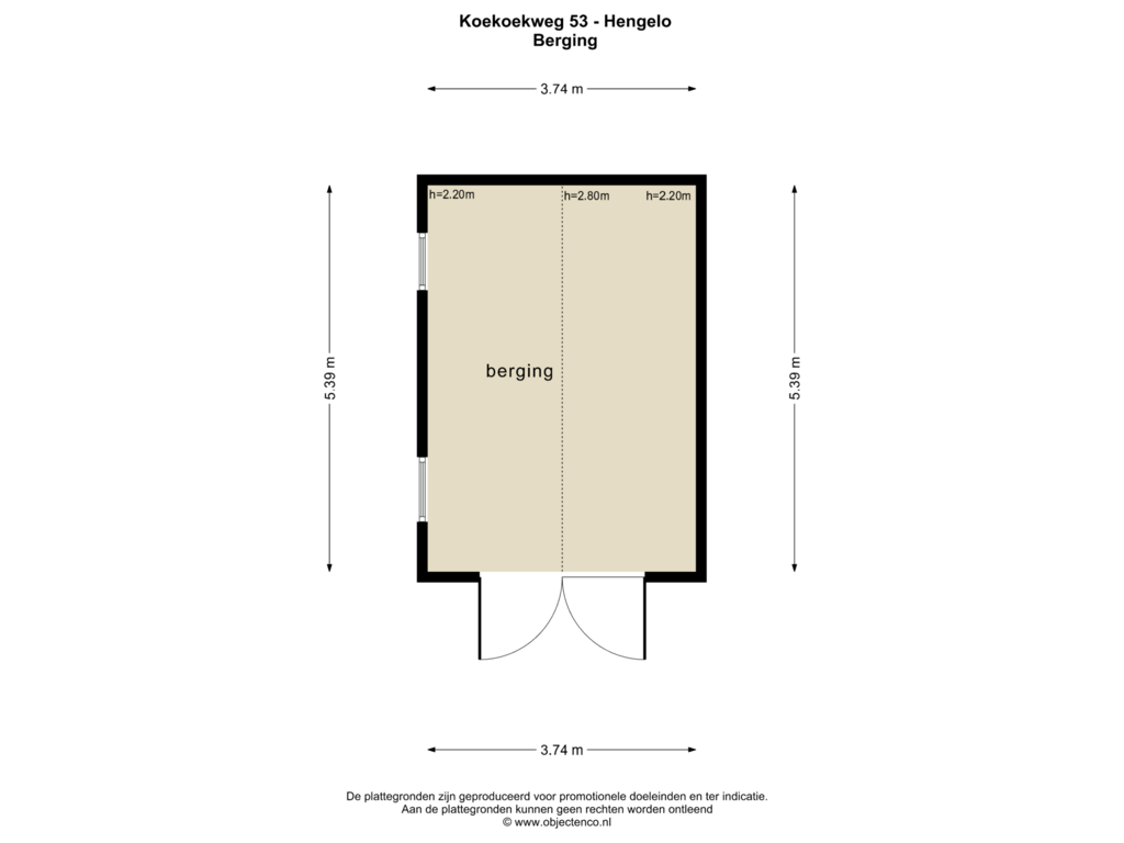 View floorplan of BERGING of Koekoekweg 53