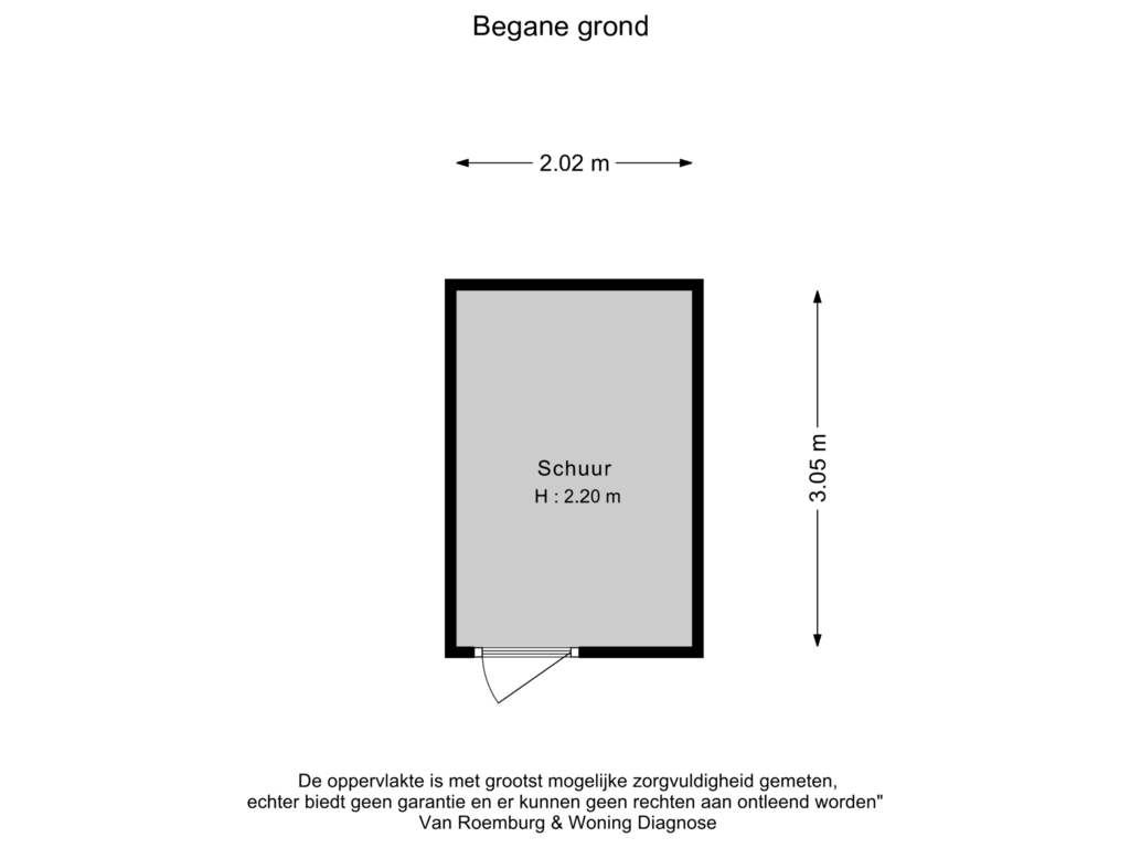 Bekijk plattegrond van Schuur van Roemer Visscherstraat 31