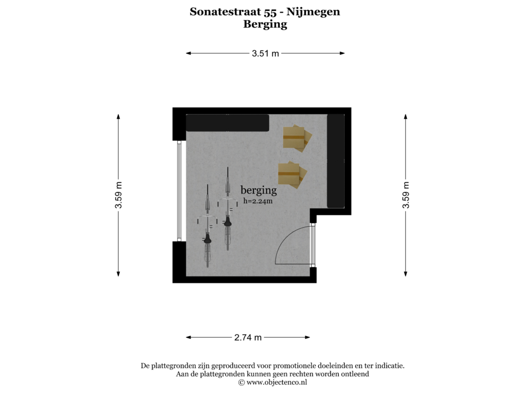 View floorplan of BERGING of Sonatestraat 55