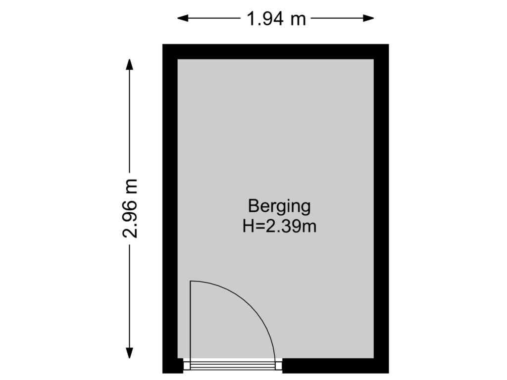 Bekijk plattegrond van Berging van Arnhemse Bovenweg 16-49