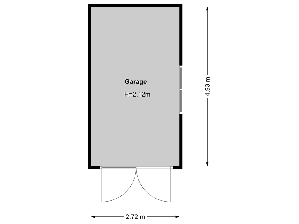 View floorplan of Garage of van der Helstlaan 38