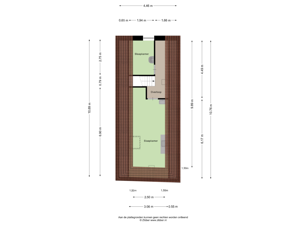 View floorplan of Tweede Verdieping of Bergstraat 72-A