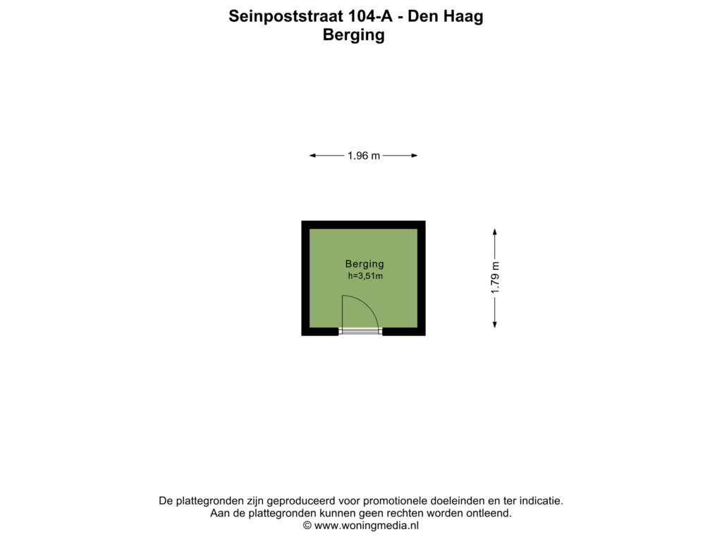 Bekijk plattegrond van Berging van Seinpoststraat 104-A