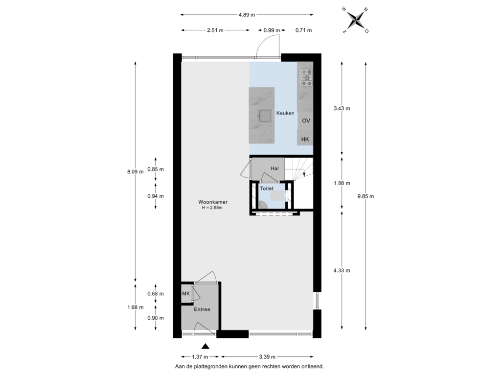 Bekijk plattegrond van Begane grond van Paganinistraat 32