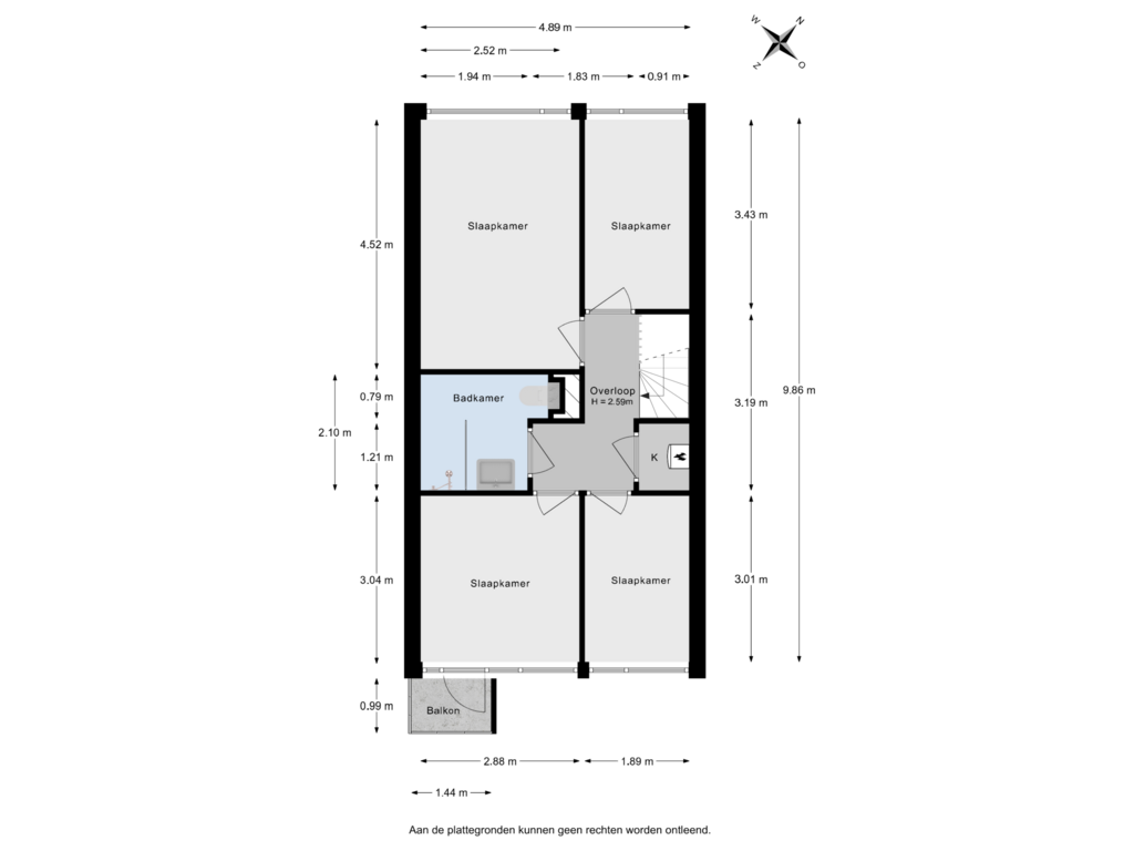 Bekijk plattegrond van 1e verdieping van Paganinistraat 32