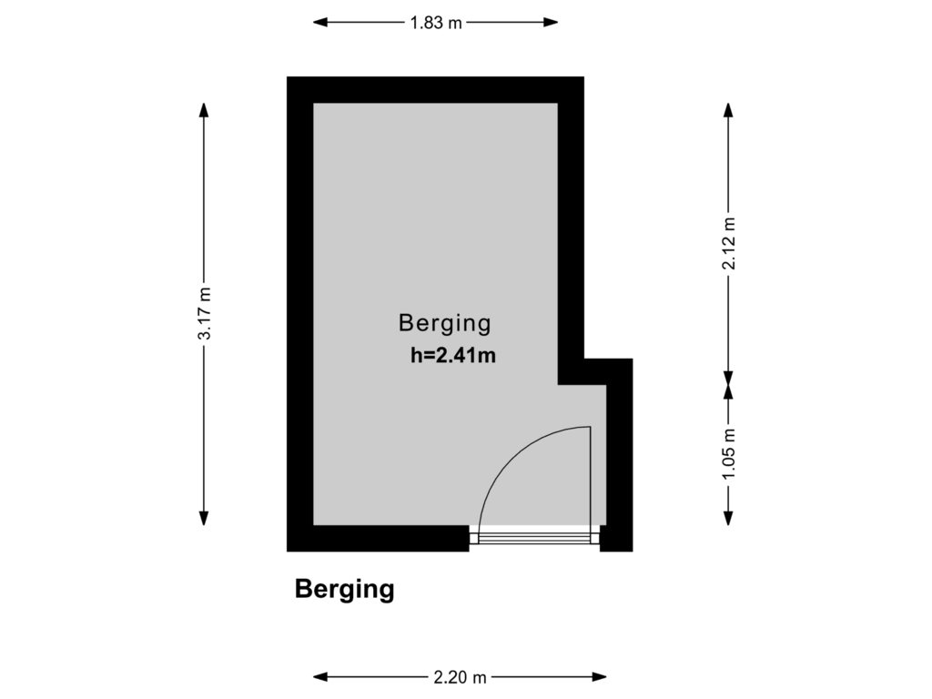 Bekijk plattegrond van Berging van Koningstraat 139