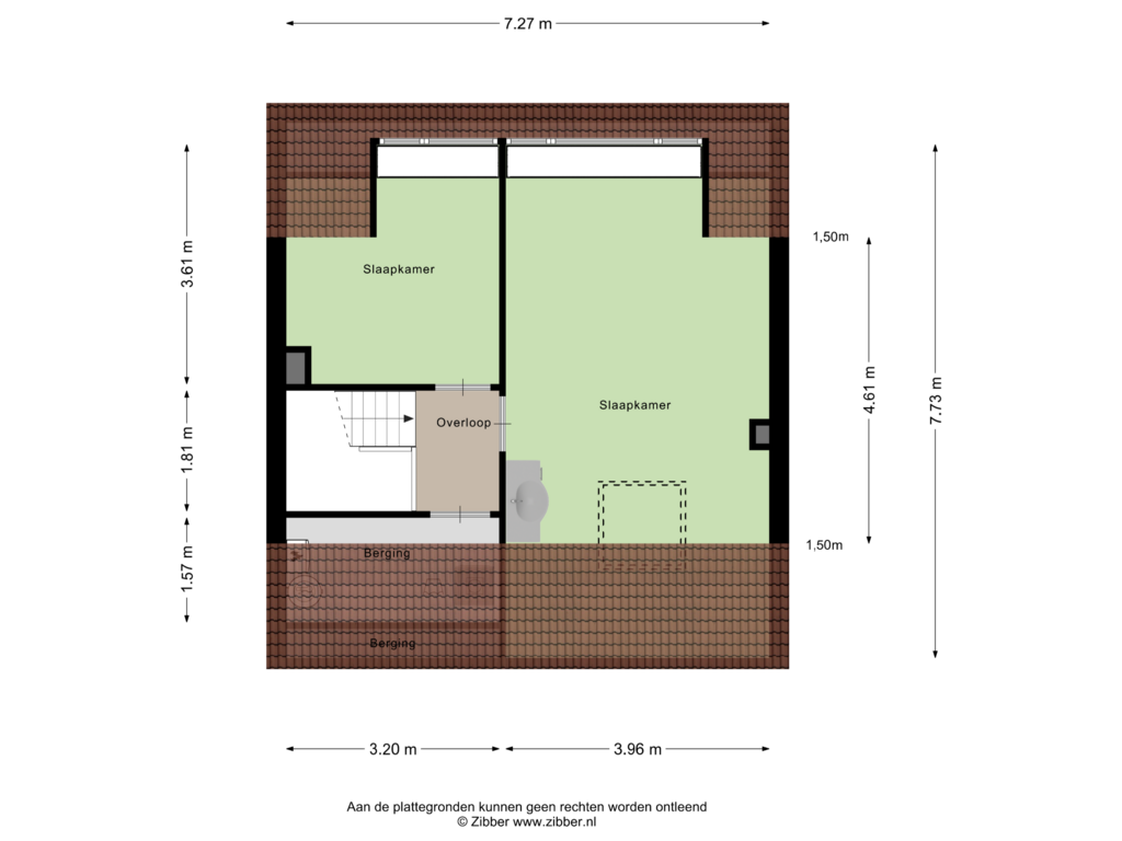 Bekijk plattegrond van Tweede Verdieping van Merkelbachlaan 3