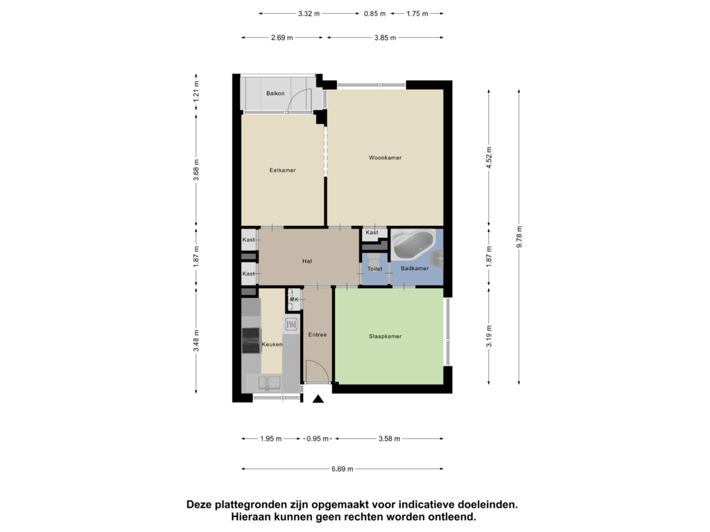 Bekijk plattegrond van Appartement van Burgemeester Cramergracht 39